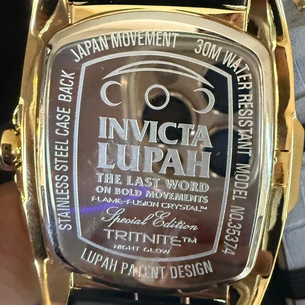 Invicta Special Edition Gold Tone Watch with‎ Interchangeable Leather Straps